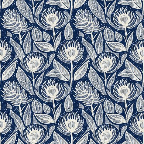 Masculine indigo floral blockprint linen seamless pattern. All over print of navy blue cotton effect flower linocut stock photos Flower Linocut, Indigo Pattern, Indigo Floral, Vector Elements, Blue C, Indigo Blue, Blue Print, Linocut, Seamless Pattern