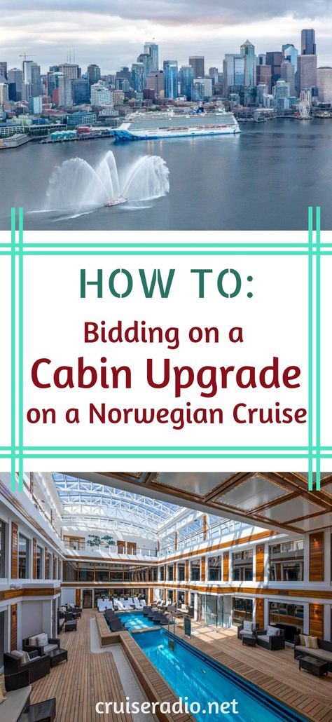 How To Bid For An Upgrade on Norwegian Cruise Line #cruise #travel #vacation #ship #cruising Norwegian Encore Cruise Ship Alaska, Norwegian Sky Cruise Ship, Norwegian Gem Cruise Ship, Norwegian Bliss Cruise Ship, Norwegian Jade Cruise Ship, Norwegian Encore Cruise Ship, Norwegian Joy Cruise Ship, Norwegian Cruise Line Tips, Norwegian Encore