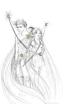 Mythology Drawings, Artemis And Apollo, Deity Worship, Pjo Characters, Pjo Art, Apollo And Artemis, Greek Gods And Goddesses, Greek And Roman Mythology, Greek Mythology Art