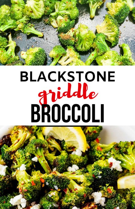 Blackstone Broccoli, Broccoli Side Dish, Grilled Broccoli, How To Cook Broccoli, Parmesan Broccoli, Blackstone Grill, Griddle Recipes, Light Appetizers, Garlic Salmon