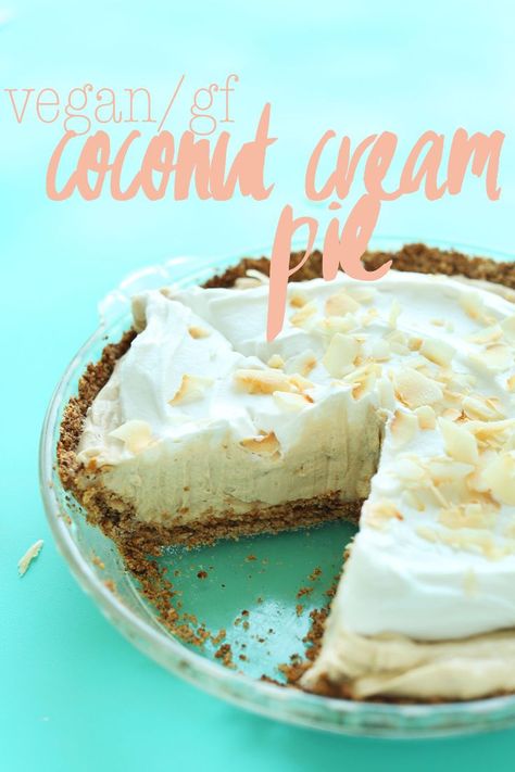 Easy Coconut Cream Pie, Recipes With Coconut, Pie Coconut, Coconut Cream Pie Easy, Recipes With Coconut Cream, Coconut Recipe, Coconut Pudding, Almond Crusted, Vegan Coconut