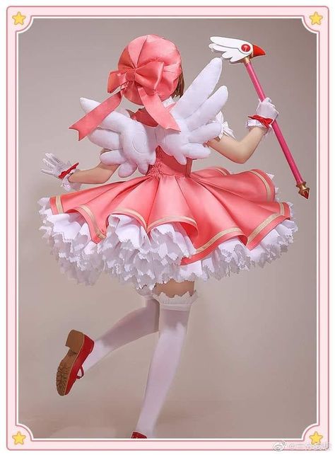 Card Captor Sakura Outfits, Cardcaptor Sakura Wand, Sakura Party, Sakura Costume, Cardcaptor Sakura Cosplay, Sweet Combat, Cosplay Sakura, Carnival Halloween Party, Sakura Dress