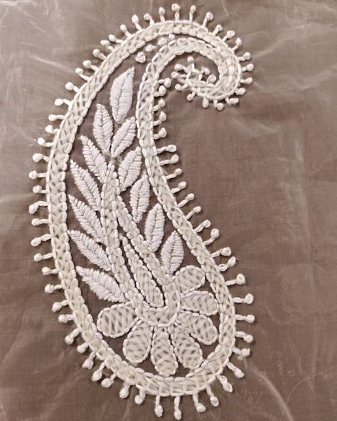 Chikankari shadow work embroidery motif Chikankari Motif, Chikankari Design, Shadow Work Embroidery, Shadow Embroidery, Embroidery Motif, Hand Embroidery Flowers, Embroidery Motifs, Shadow Work, Hand Work