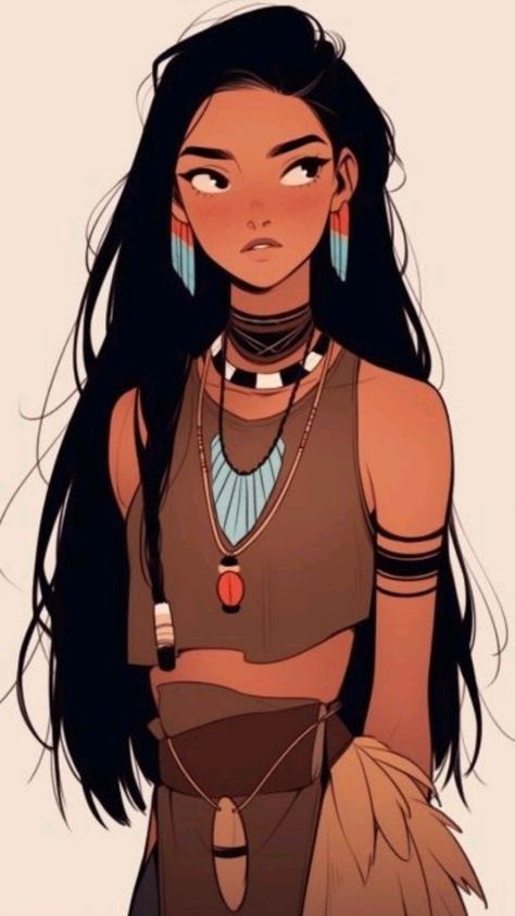 Anime Long Hair, Native American Wolf, Warrior Drawing, Comic Book Art Style, Short Haircut, Exploring The World, Female Character Design, Disney Fan Art, Girly Art