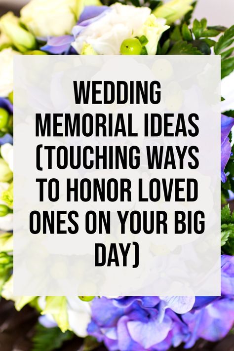 Want to honor loved ones at your wedding? Explore heartfelt wedding memorial ideas to pay tribute to those you cherish. From special seating to memory candles, discover touching ways to keep their spirit close on your big day. Find inspiration for photos, keepsakes, and more that will make your celebration truly special. Save this pin to revisit these meaningful ideas and follow us for more wedding inspiration. Memorial At Wedding Display, Memorial At Wedding, Wedding Memorial Ideas, Memory Candles, Honoring Loved Ones, Altar Arrangements, Pew Decorations, Elegant Wedding Bouquets, Reading Poems