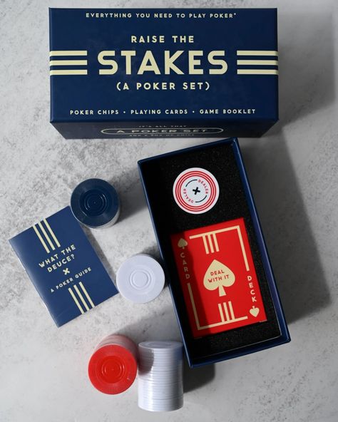 NEW IN 👻 wanna hear a ghost story? Bella and Lauren went on the hunt recently for a seriously cool luxury poker set so they could live out their Bond villain dreams ♣️ 🍸🃏 With spooky season just around the corner, you literally couldn’t get any more on point than our Dead Man’s Hand Poker Set beautifully packaged in a wooden box with midnight black recycled paper cards and weighty poker chips. Bring out this set at your next poker night and your opponent will be TREMBLING 👻 Did you know? D... A Ghost Story, Poker Set, Playing Card Games, Poker Night, Ghost Story, Poker Chips, Game Cards, A Ghost, Ghost Stories