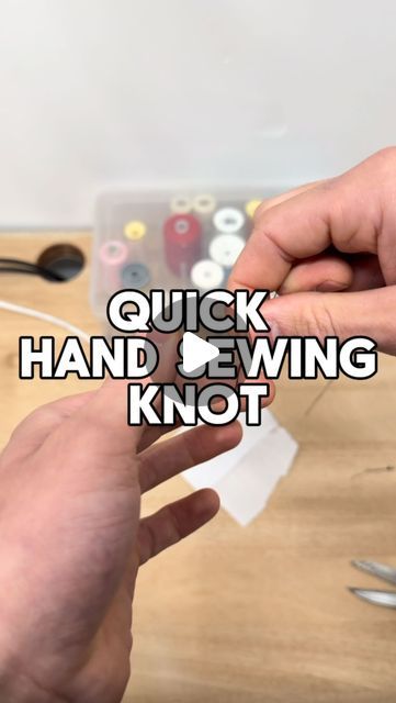 Kai Mckenzie on Instagram: "Quickest way to tie a knot for hand sewing.   This may seem like a very basic/boring video but I have seen people struggle with knots before and thought it was worth sharing  I hope this helps 🤧  #sewingtips #sewing #handsewing #tips #tipsandtricks  Sewing made easy. Making your own clothes. Hand sewing. Fashion design. Sewing simple. Sewing hack" How To Tie A Knot At The End Of Sewing, How To Tie A Knot In Thread, Hand Sewing Hacks, Sewing Knot, Making Your Own Clothes, How To Tie A Knot, Sewing Simple, Fashion Design Sewing, Tie A Knot