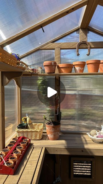 Anna Margaret (Margo!) on Instagram: "My Costco Greenhouse Review! (This isn’t sponsored in any way!) Eric and I have been wanting a greenhouse basically since we moved in, but really since we re-did the garden last year. I’d checked out various websites online that each offered their own types of greenhouses from DIY kits to white glove delivery type of services. The bottom line was that they were all really, really expensive. Like the wooden ones mostly started at 4,000 on the cheap end. So when we saw that Costco had a wooden greenhouse kit for 1,300.00 we were super interested. We eyed it for a while and then finally decided to go for it. It definitely has pros and cons but I think the good wayyy outweighs the bad and all in all it’s an amazing deal. Below is my list of pros and cons: Small Green House Interior Ideas, Costco Greenhouse Ideas, Costco Greenhouse, Diy Greenhouse Cheap, Anna Margaret, Glass Green House, Wooden Greenhouse, Greenhouse Design, Greenhouse Interiors