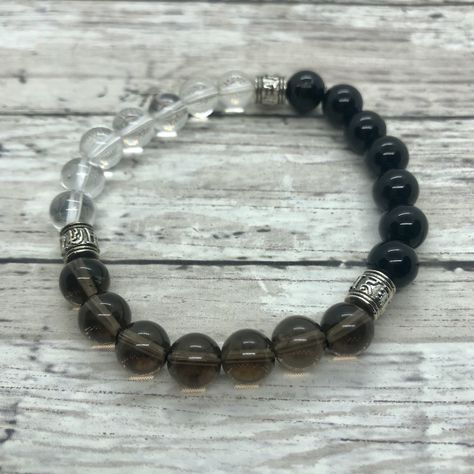 Positivity Energy, Smokey Quartz Jewelry Bracelets, Smokey Quartz Bracelets, Smoky Quartx Bracelets, Smoky Quartz Gemstone Jewelry, Positive Aura, Spiritual Silver Smoky Quartz Jewelry, Smokey Quartz Necklace, Obsidian Bracelet