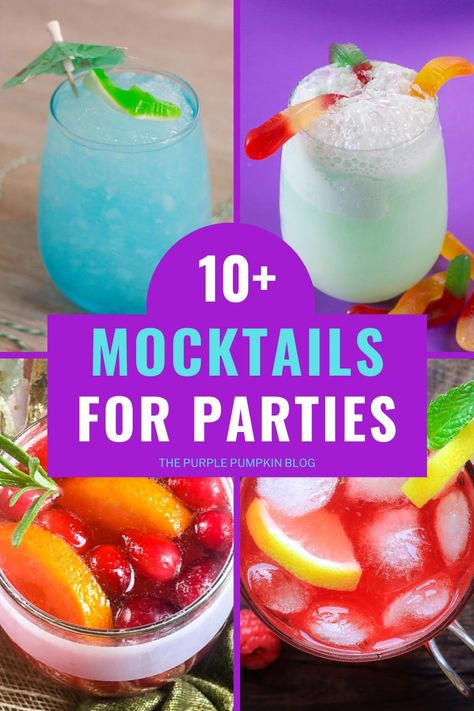 Sweet 16 Signature Drink, Sweet 16 Mocktail Bar, Mixed Drinks Alcohol Recipes, Virgin Cocktail Recipes, Mocktail Party, Mocktail Bar, Virgin Cocktails, Famous Drinks, Alcoholic Punch Recipes