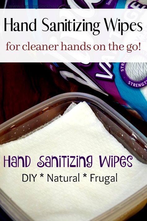 DIY Hand Sanitizing Wipes for cleaner hands on the go! Homemade Disinfecting Wipes, Wipes Diy, Natural Cleaning Products Diy, Disinfectant Wipes, Natural Hand Sanitizer, Antibacterial Wipes, Natural Disinfectant, Disinfecting Wipes, Disinfectant Spray