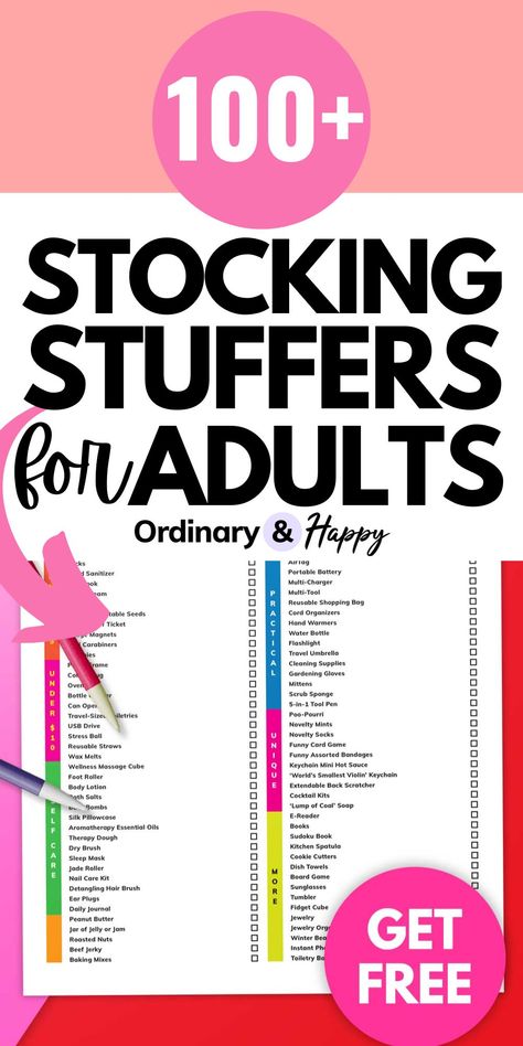 Looking for stocking stuffers people will actually enjoy? Try this list of over 100 ideas, covering everything from budget-friendly stocking stuffers to unique ones to practical ones and more. Food Stocking Stuffers, Funny Stocking Stuffers, Stocking Stuffers For Adults, Peanut Butter Jar, Scrub Sponge, Back Scratcher, Travel Umbrella, Hot Cocoa Mixes, Cocktail Kits