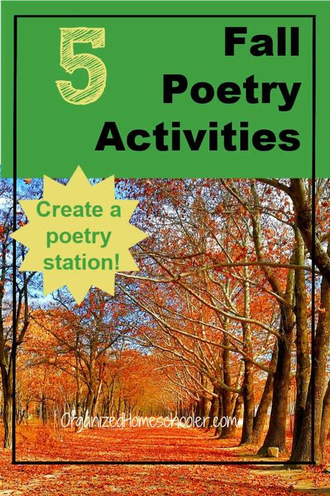 These fall poetry activities for kids are perfect for creating a poetry station or poetry center. Download a free list of fall words to create DIY poetry magnets. #organizedhomeschooler #homeschool #fall #poetry Poetry Activities For Kindergarten, Poetry Activities For Kids, Poetry Magnets, Fall Poetry, Poetry Stations, Homeschool Thanksgiving, Fall Homeschool, Halloween Picture Books, Halloween Lesson Plans