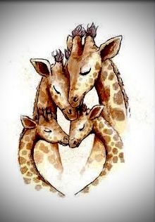 Animal Nursery Ideas, Baby Giraffe Tattoo, Nursery Ideas Wall, Giraffe Safari, Giraffe Drawing, Giraffe Pictures, Giraffe Decor, Giraffe Family, Giraffe Art