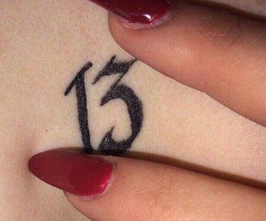 Tattoo Number, 13 Tattoo, A Tattoo, Tattoo On, Nail Polish, Tattoos, Red, Black