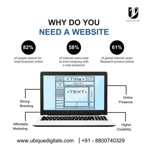 WHY DO YOU NEED A WEBSITE ?? Visit: www.ubiquedigitals.com You can call us on : +91-8800740329 ✨ Follow for more tips, facts and honest social media & marketing talk. . . . . .#webdesigners #webdevelopment #webdesign #webdesignagency #webdesigncompany #webdesignagency #landingpage #websitedesign #websitedevelopment #ubiquedigitals #marketingagency #digitalmarketing Why You Need A Website, Digital Marketing Facts, Trust Company, Sms Marketing, Web Design Agency, Visit Website, Web Design Company, Digital Marketing Agency, Website Development