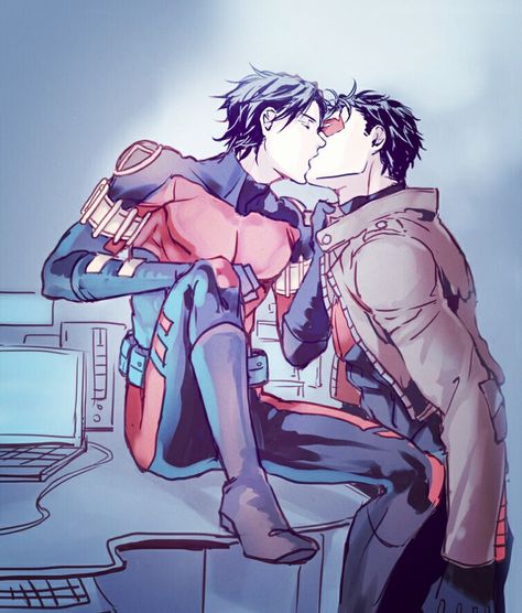 Jaytim Tim Drake Red Robin, Robin And Raven, Batman Superman Wonder Woman, Superman X Batman, Red Hood Jason Todd, Red Robin, Superman Wonder Woman, Batman Comic Art, Batman Universe