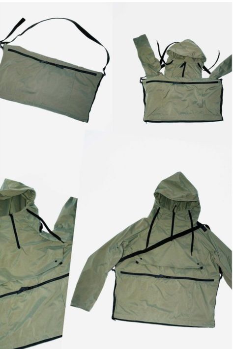 Convertible Clothing, Fashion Major, Functional Clothing, Technical Clothing, Packable Jacket, Functional Fashion, Sport Wear, Upcycle Clothes, Fashion Sketches