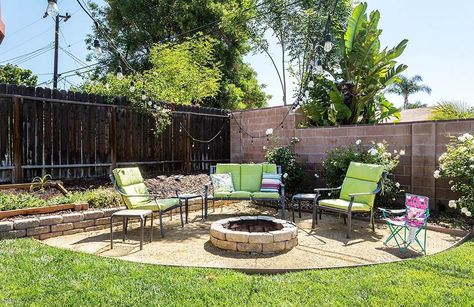 Decomposed granite fire pit area Decomposed Granite Fire Pit Area, Crushed Granite Fire Pit Area, Fire Pit Sand Area, Crushed Granite Patio, Backyard Sand Fire Pit Ideas, Paved Fire Pit Area Square, Granite Fire Pit, Drought Tolerant Landscape Front Yard, Crushed Granite