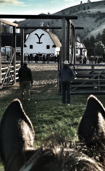 Yellowstone Behind The Scenes, Yellowstone Wallpaper Iphone, Western Pictures, Cowboy Photography, Yellowstone Series, Barn Lights, Country Backgrounds, Western Photo, Cast Photos