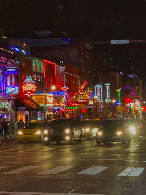 Nashville Broadway Street, Broadway Street Nashville, Broadway Nashville Tennessee, Nashville At Night, Nashville Broadway, Broadway Street, Dark Core, Nashville City, Street At Night