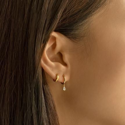 Earrings 2 Holes Gold, Cute Earrings Double Piercing, 2nd Whole Earring, Two Piecing Earrings, Earrings Aesthetic Doubles, Bridal Earrings Double Piercing, Two Piercing Ear, Cute Two Piercing Earrings, Two Pierced Ears