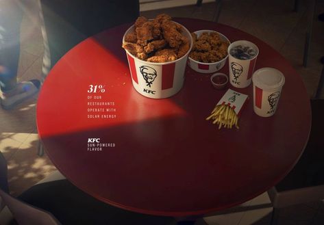 Sustainability Activities, Kfc Restaurant, Ad Of The World, Commercial Ads, Ray Of Light, Popcorn Chicken, Social Ads, Creative Posters, Creative Ads