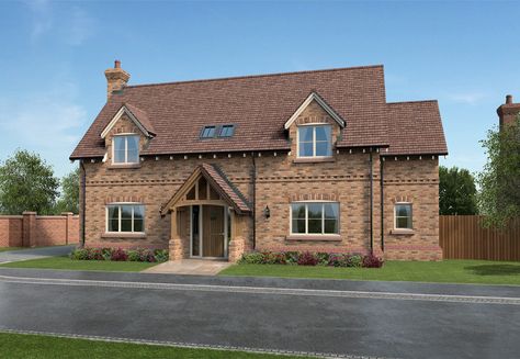 The Aspen (Plot 7) - CB Homes Barn Conversion Exterior, Chalet Bungalow, Chalet Style Homes, Border Oak, Building Development, Irish Houses, Villa Project, Self Build Houses, Show Homes