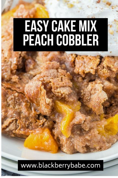 Peach Cobbler With Spice Cake Mix Easy, Peach Spice Dump Cake, Nectarine Dump Cake, Spice Cake Dump Cake, Peach Dump Cake With Canned Peaches, Dump Cake With Spice Cake, Peach Dump Cake Easy, Couple Meals, Peach Cobbler Crisp