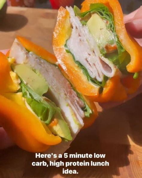 Low Carb High Protein Lunch, Sandwich Toppings, High Protein Lunch Ideas, High Protein Lunch, Pepper Sandwich, Clean Eating Guide, Low Carb High Protein, Protein Lunch, Keto Lunch Ideas