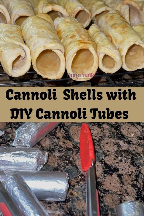 Cannoli Shells with Cannoli Tubes Homemade Canolli Shells, Diy Cannoli Tubes, Homemade Cannoli Shells, Conoli Recipe Shell, Cannoli Shells Easy, Canolli Shells Recipe Easy, Conoli Recipe, Cannoli Shell Recipe, Canolli Recipe