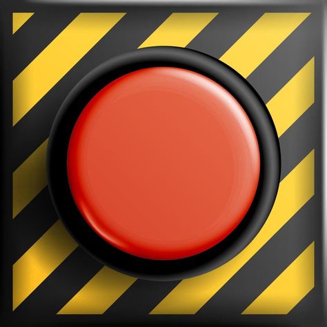 Red Panic Button Sign Vector. Red Alarm Shiny Button Illustration Horror Places, Button Illustration, Vfx Tutorial, Game Ui Design, Phineas And Ferb, Red Button, Display Design, Animation Art, Vector Art