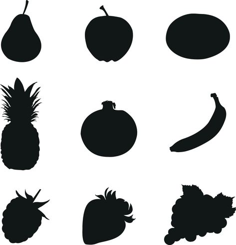 Vector Silhouette, Vector Art, Vector Free, For Free, Clip Art, Fruit, Art, Logos