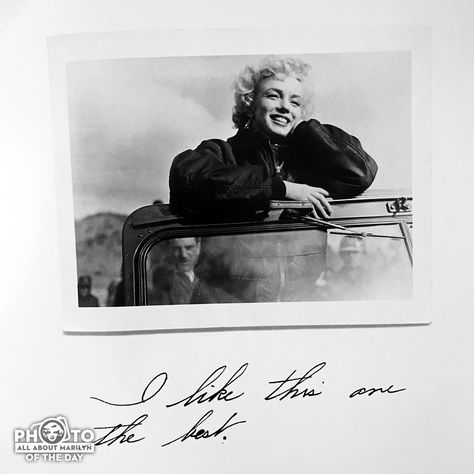 MARILYN MONROE #PhotoOfTheDay — Yes, that's Marilyn's handwriting! Isn't that cool? This was her favorite photo of herself while she entertained the troops during the #KoreanWar. 💋. #MarilynMonroeFans #AllAboutMarilyn #MarilynMonroe #marilynmonroe💋 #Marilyn #MarilynMonroeStyle #VintageHollywood #50s #Korea #flightjacket #HappyMonday Shopping In New York, Marilyn Monroe Fashion, Marilyn Monroe Photos, Norma Jeane, Vintage Hollywood, Marilyn Monroe, American Actress, Handwriting, New York