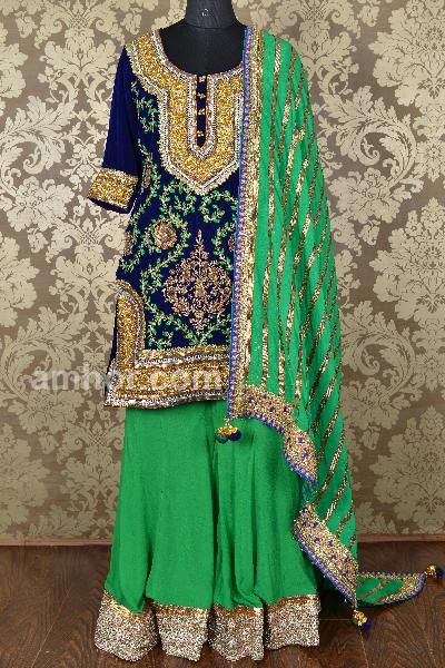 Blue Green Dogri Suits From Jammu www.amhor.com The Online Store Dogri Suit Designs Jammu, Dogri Suits, Wedding Dress Women, Shopping Website, Indian Fashion Dresses, Suit Designs, India Fashion, Designer Suits, Bridal Wear