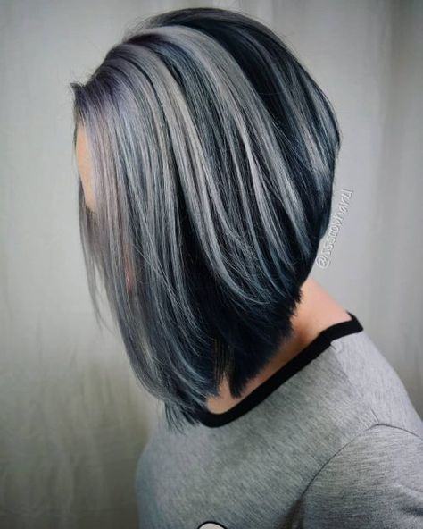 Reverse Ombre Hair Color, Color For Graying Hair, Hair Color For Graying Hair, Salt Pepper Hair, Reverse Ombre Hair, Coffee Brown Hair, Black Hair Ombre, Graying Hair, Ombre Hair Color Ideas