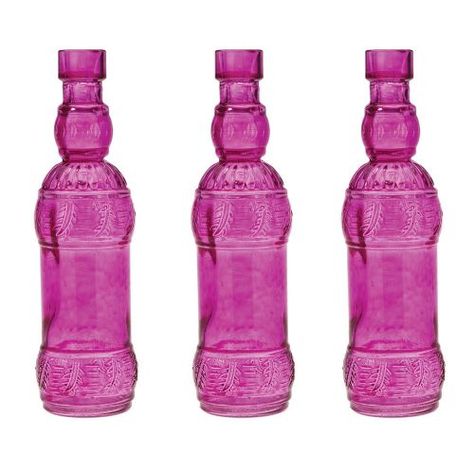 Shop By Color: Fuchsia Pink - Luna Bazaar Vintage Style Decor, Boho Vintage Style, Glass Bottles Decoration, Vintage Style Decorating, Vintage Boho Fashion, Bottle Vase, Boho Vintage, Mercury Glass, Fuchsia Pink