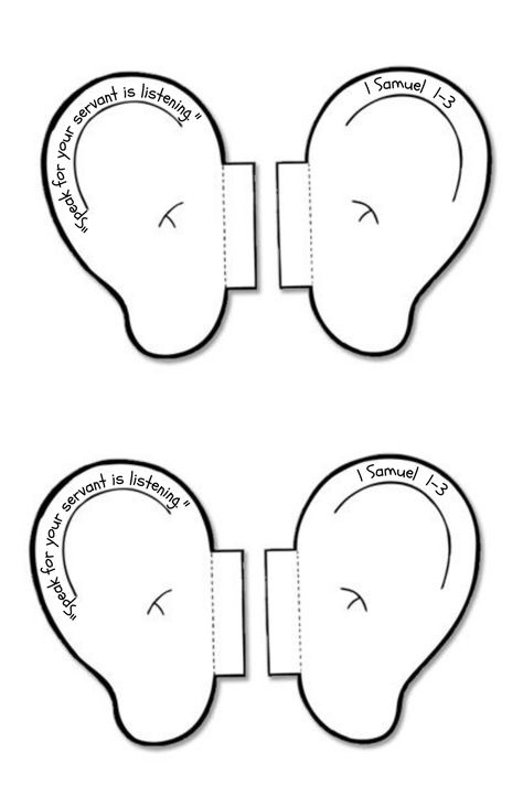 I Hear With My Ears Craft, Listening Ears Craft Preschool, Ears Craft Preschool, Listening Ears Craft, Panca Indra, Kids Church Lessons, Bible Crafts Sunday School, Kids Sunday School Lessons, Children's Church Crafts