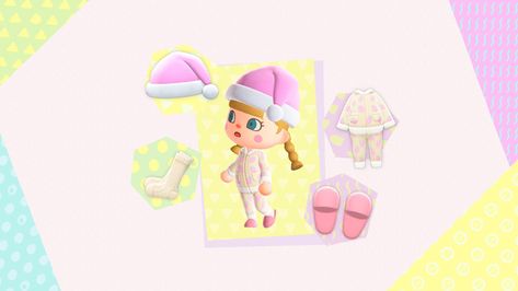 Animal Crossing Pajamas, Animal Crossing Online, Ac Outfits, Acnh Outfits, Pyjama Party, Acnh Designs, I Love Games, Animal Crossing Characters, Animal Crossing Villagers