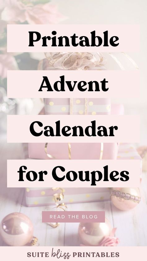 Get this awesome printable advent calendar for couples and sprinkle some extra romance into the holiday season. This printable advent calendar for couples is a fun date activity advent calendar. One date idea every day up until 24th December. Start a new romantic Christmas tradition with this advent calendar. Discover more on the blog! #adventcalendarforcouples #christmasprintables Couple Advent Calendar Ideas, Advent Calendar Couples, Couples Advent Calendar Activities, Date Night Advent Calendar, Romantic Advent Calendar Ideas, Advent Calendar Activities For Couples, Couple Advent Calendar, Couples Advent Calendar Ideas, Advent Calendar Ideas Diy Boyfriend