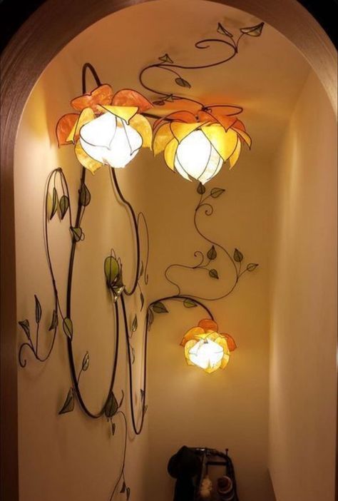 Living Room Ambient Lighting Ideas, Ambient Lighting Ideas, Room Ambient Lighting, Diwali Kandil, Enchanted Bedroom Ideas, Enchanted Bedroom, Flower Lamps, Silk Lanterns, Real Fairy