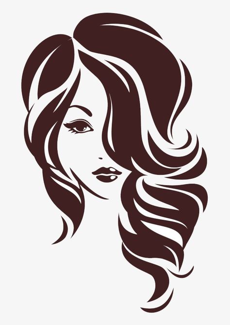 Silhouette Arte, Hair Logo Design, Hair Clipart, Foto Transfer, Hair Logo, Silhouette Stencil, Vector Logo Design, Stencil Art, Silhouette Art