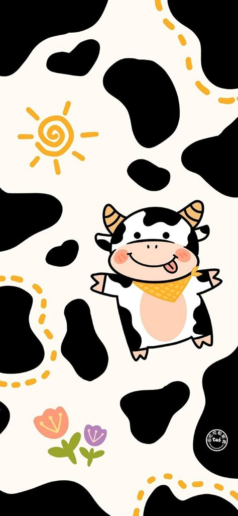 Cow Cute Wallpaper, Cute Cow Wallpaper Iphone, Background Cow Print, Cow Wallpaper Aesthetic, Cow Print Wallpapers, Cute Cow Wallpaper, Darth Vader Wallpaper Iphone, Colorful Cow Print, Disney Silhouette Art