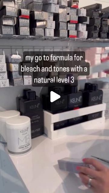 Keune Haircosmetics NA on Instagram: "Save for a gorgeous go-to bleach and tone! ✨💇‍♀️  You can't go wrong with this formula according to @the_blondaholic. Her level 3 base hack? "Lift to a 9 then apply Semi Color 8.17+ 10.7 + Grey and ENJOY 😍"  What are your go-to formulas for your blondes? Let us know!  #keunenorthamericapro #keuneblonde #keunesemicolor #haircolorformulas #tonerformulas #hairstylisttips" Keune Tinta Color Chart, Keune Color Formulas, Hair Stylist Tips, Bleach And Tone, Shadow Root, Hair Color Formulas, Color Chart, Hair Color, How To Apply