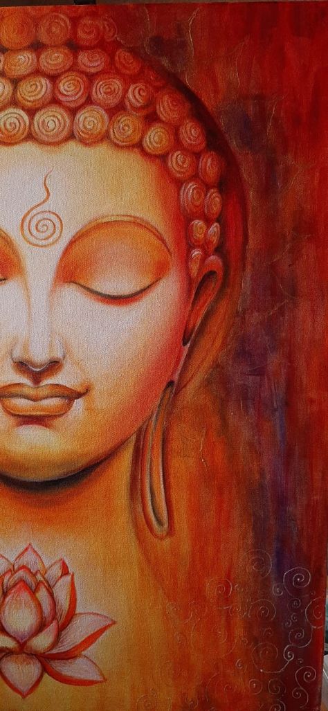 Buddha Art Painting Acrylics, Buddha Painting Acrylic On Canvas, Buddha Painting On Canvas, Ballerina Art Paintings, Lotus Painting, Buddha Art Painting, Buddha Face, Ballerina Art, Buddha Zen