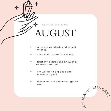 New Month Affirmations, Month Affirmations, August Vision Board, Sunny Quotes, Sister Circle, Monthly Journal, Lunchbox Notes, It Quotes, Go For It Quotes