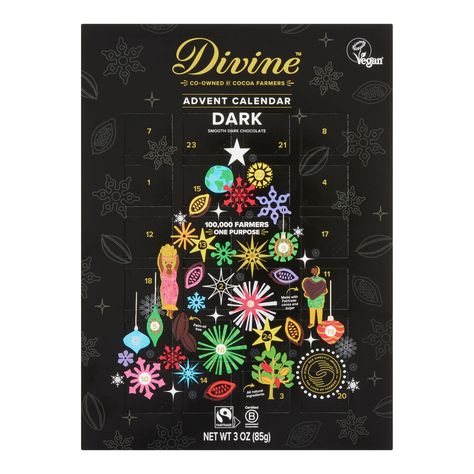 Divine Dark Chocolate Advent Calendar - World Market Chocolate Christmas Gifts, Content Calendar Template, Christmas Advent Calendars, Calendar Examples, Chocolate Advent Calendar, Blank Calendar, Palm Oil Free Products, Christmas Advent Calendar, Calendar Printable