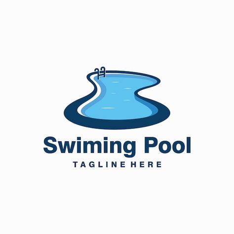 Pool Logos, Deep Pool, Brain Storm, Frozen Hot Chocolate, Modern Pools, Pool Floats, Logo Sticker, Vector Logo, Premium Vector