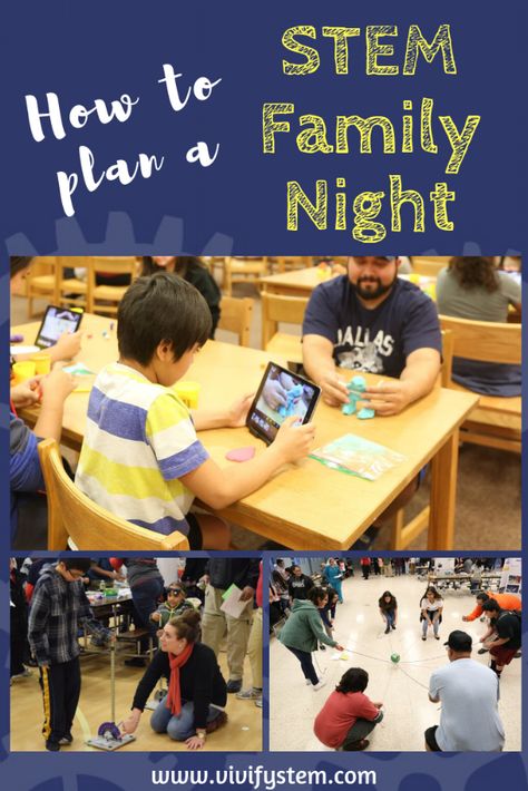 Stem Night Ideas, Stem Night Activities, Stem Family Night, Stem Activities Middle School, Stem Night, Family Literacy Night, Stem Lesson Plans, Homeschool Stem, Makerspace Ideas