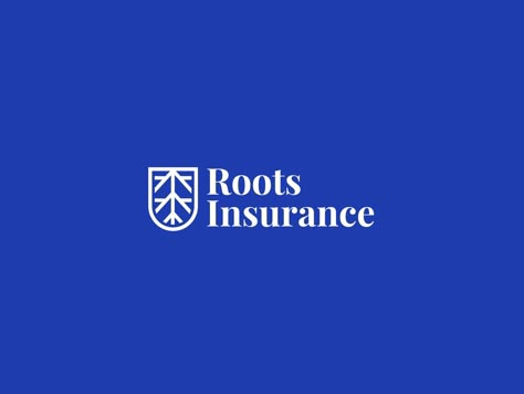 Roots insurance logo by Matheus Insurance Branding Design, Insurance Company Logo, Insurance Logo Design, Institution Logo, Insurance Branding, Insurance Logo, Enterprise Logo, Roots Logo, Case Study Design